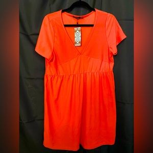 Orange , dress short